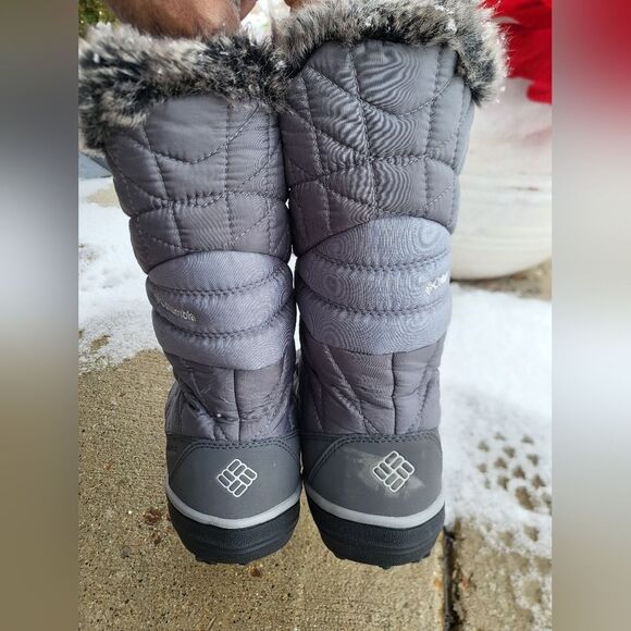 Columbia Women's Heavenly Omni-Heat Snow Boot Gray Sz 7 Waterproof Faux Fur - Picture 6 of 12